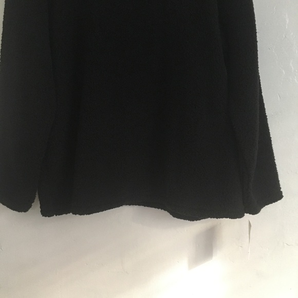 Style & Co Sweater Sherpa cowl neck deep black plus size 0X pullover - Picture 5 of 13